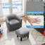Fauteuil d'appoint pivotant avec repose-pieds Modern