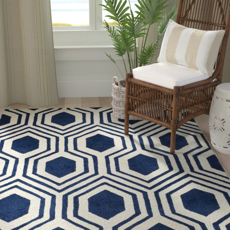 Tapis en laine touffeté à la main Deedie, Rectangle 4 pi x 6 pi