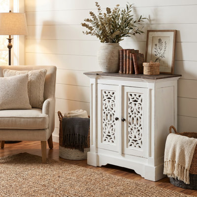 Flossie Solid Wood Accent Cabinet