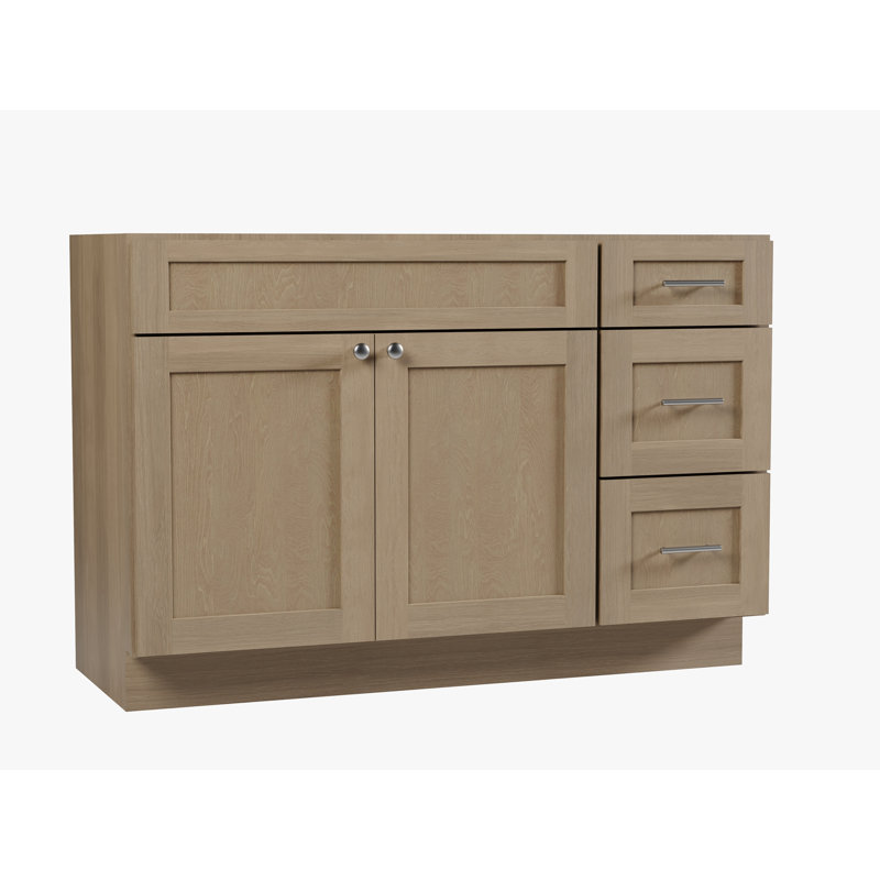 Disar 51" Single Bathroom Vanity Base Only, Natural Oak