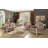 Cha Transitional Tufted Rolled Armrest Sofa with 5 Pillows and Floral Pattern-105270235-105270234