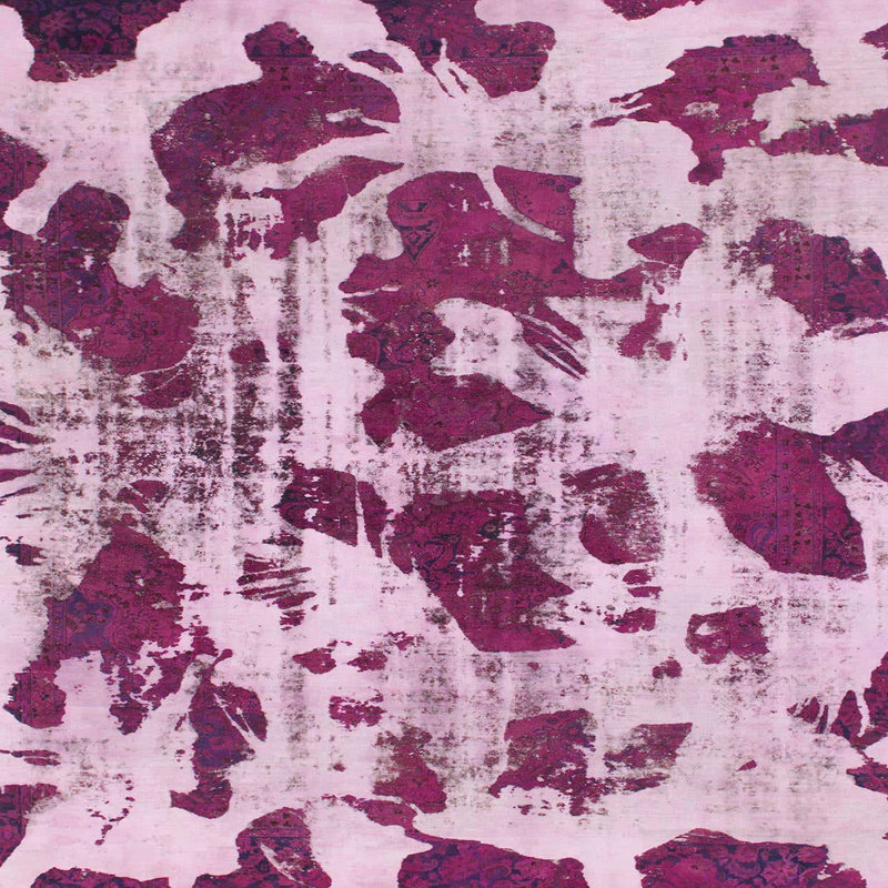 Tapis décoratif multicolore à motif abstrait, Carré 5 pi