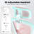 White & Pink Ergonomic Office Chair, Home Office Desk Chair, With Headrest, High Back Computer Chair, Armrests And Adjustable Lumbar Support For Home Office Study Room-396486443-396486437