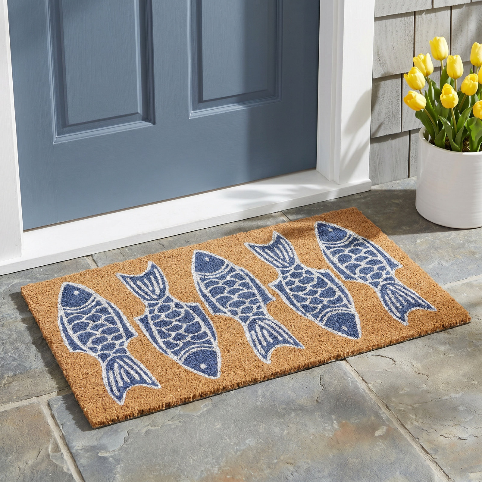 Lucie Fish Coastal Non-Slip Doormat