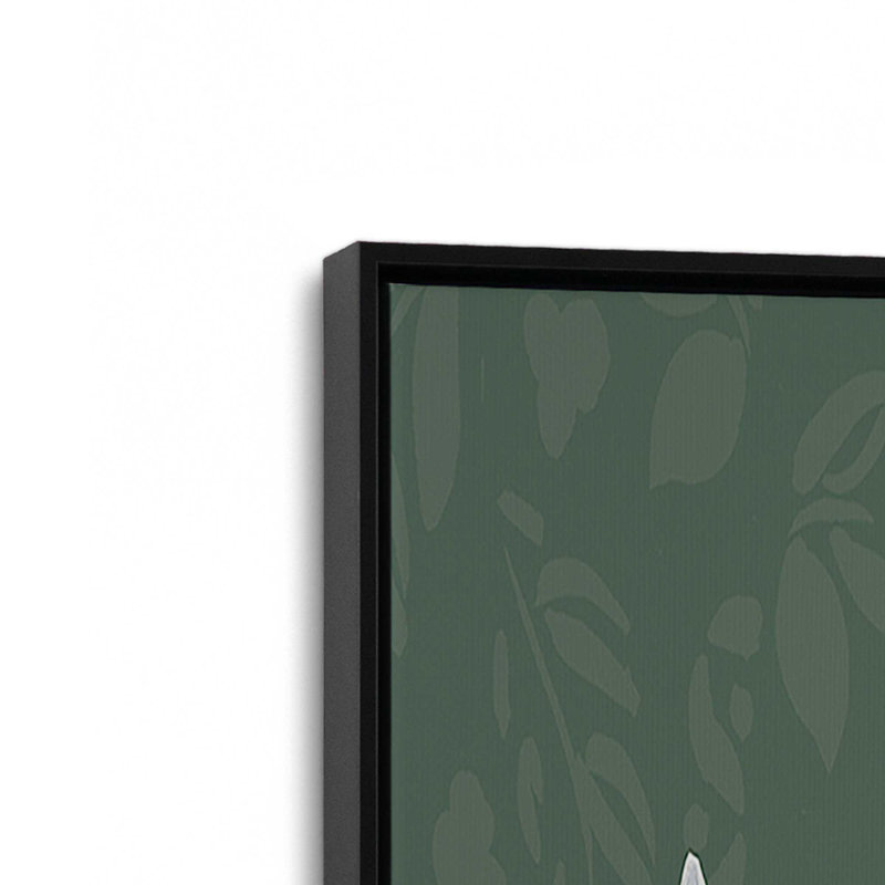 «Forest Noel Leap», ensemble de 2 impressions sur toile, 25" H x 50" W, Impression encadrée sans passe-partout, Satin Black