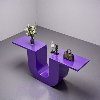 Table de présentation en forme de U mauve