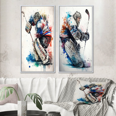 «Hockey Gardien», 2 pièces sur toile