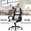 Fauteuil de jeu ergonomique avec siège lombaire et chaise de bureau ergonomique-407047954