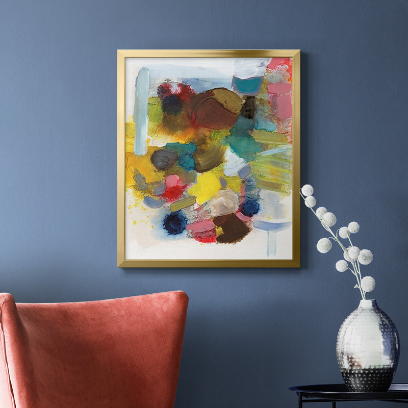 «Tout à la fois», toile encadrée de qualité supérieure - prête à être accrochée, Or, H 20 po x l 16 po