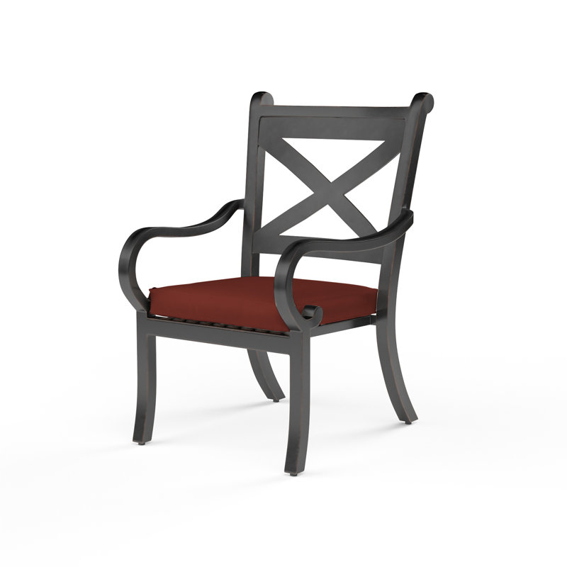 Monterey Outdoor Dining Armchair, Canvas Henna Sunbrella®