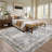 Vintage Machine Washable Rug for Living Room  Non Slip Non Shedding Floor Cover  Low Pile Carpet Foldable Floral Print Soft Mat for Nursery Bedroom Office-122642653