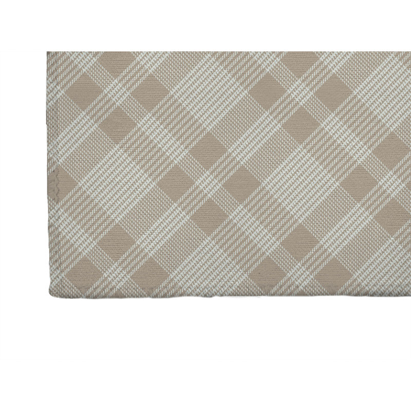Tapis de cuisine Lily Tartan, Rectangulaire 3 pi x 5 pi, Tanné