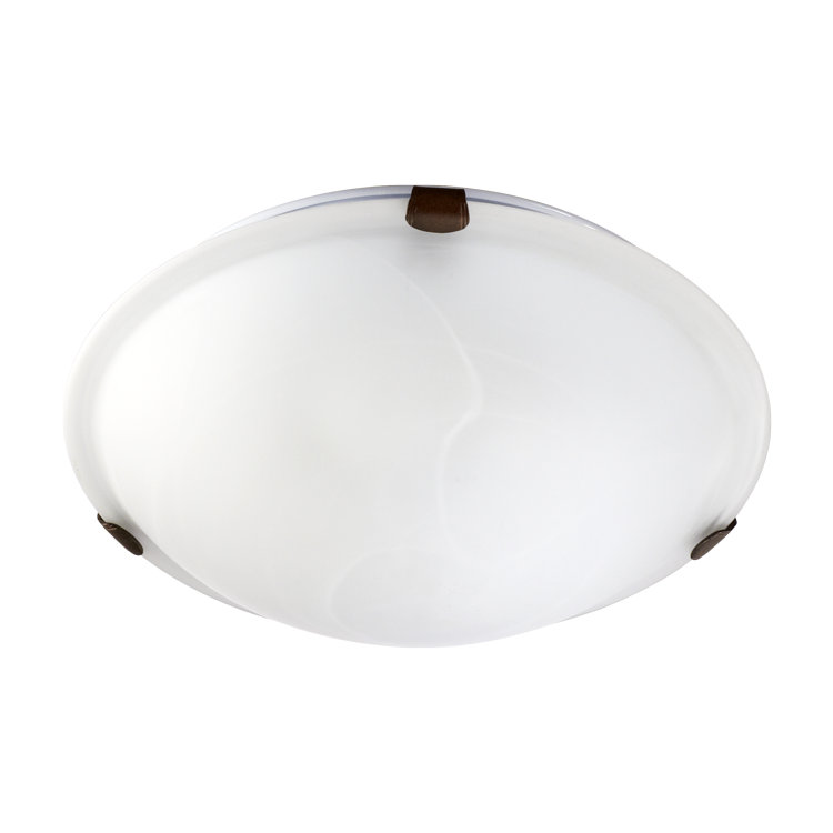 Elnora Glass Flush Mount, Oiled Bronze, 4.5" H x 16" W