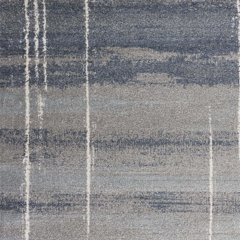 Tapis bleu en polypropylène 7 x 10