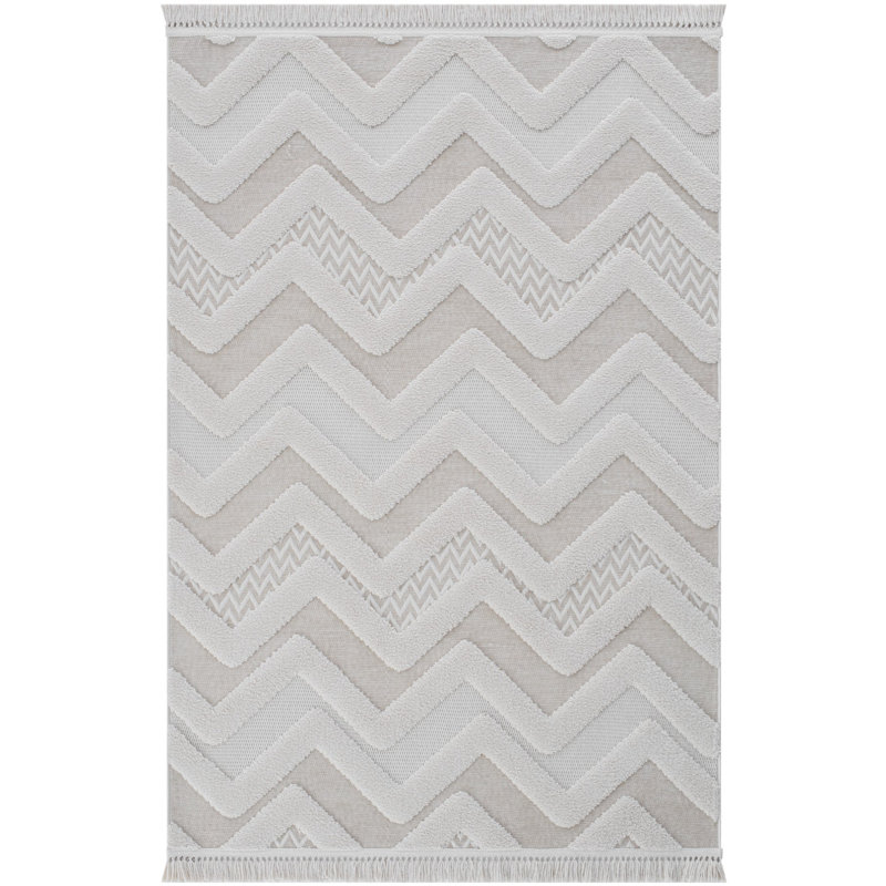 Reionna Machine Made Indoor / Outdoor Area Rug, Rectangle 3'11" x 5'10"