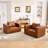 50” W Leather Accent Armchair(Set Of 2)-1536084025