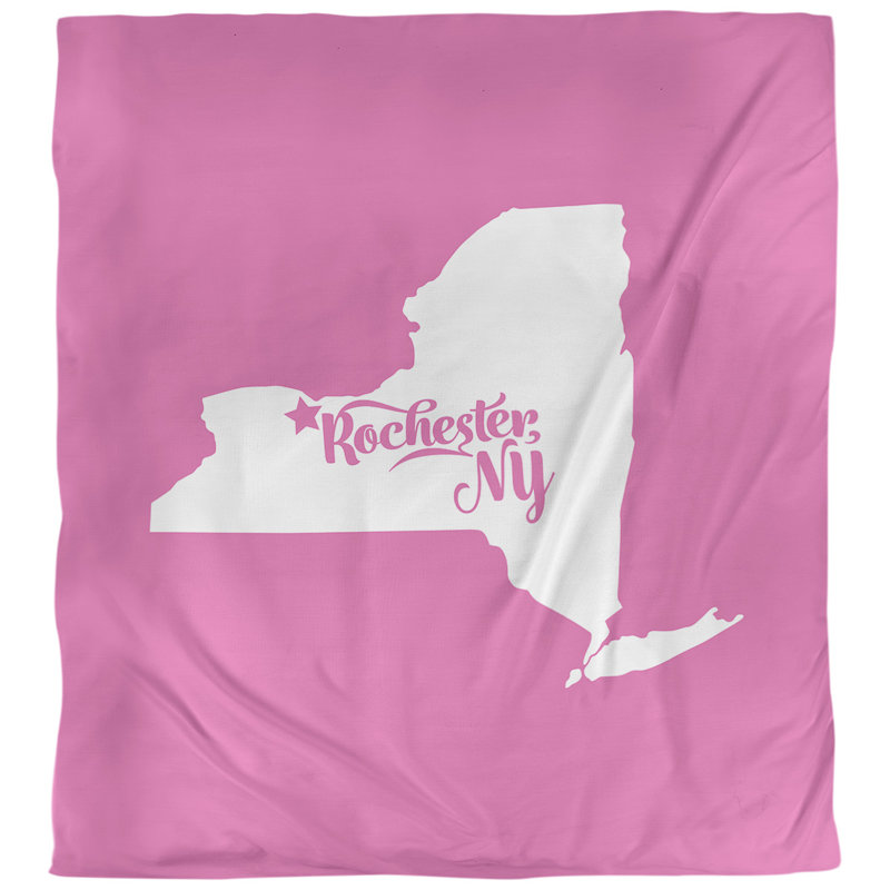 Housse de couette rochester new york, Rose, Microfibre