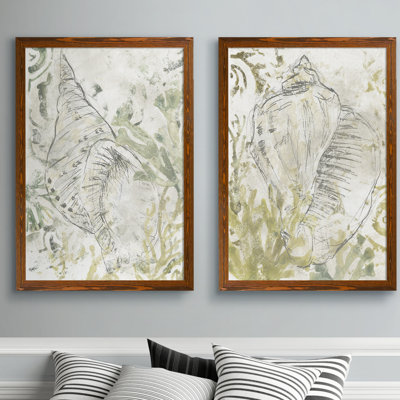 « verdoyant shell fresco i » par vincent van gogh, ensemble de 2 reproductions de cadres photo