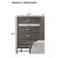 Commode de style contemporain 4 tiroirs 1pc