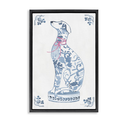 Chinoiserie Dog Sculpture Floating Frame, design by Mercedes Lopez Charro