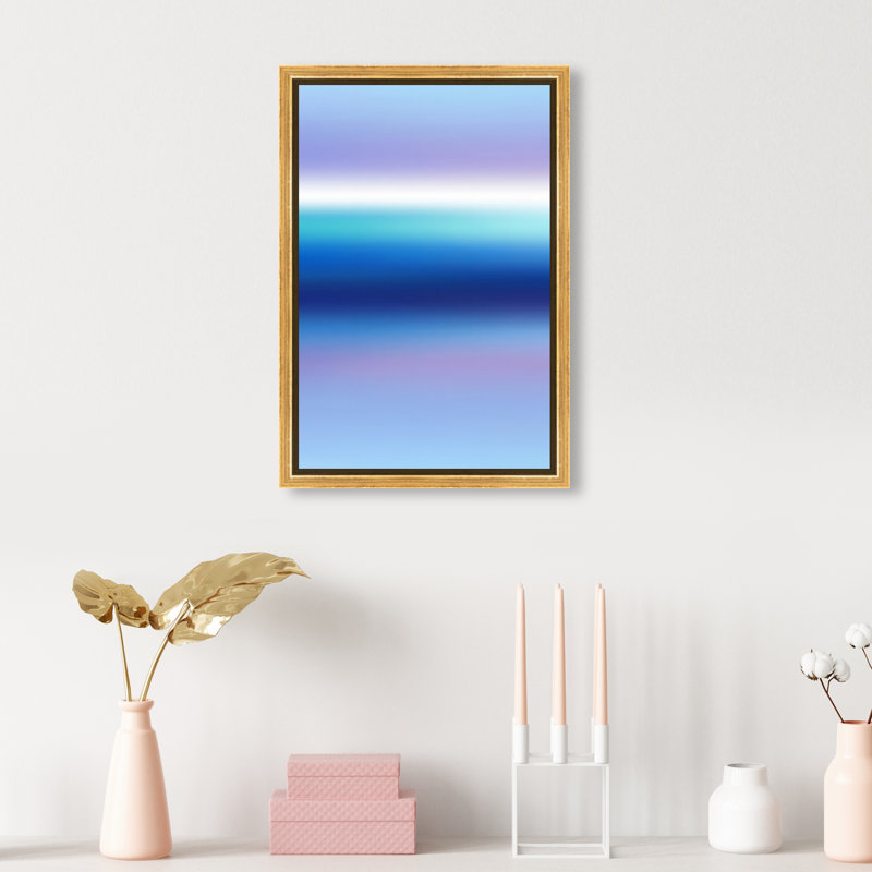 Moonlit Gradient Canvas Abstract Print by Oliver Gal, Black Frame, 10 x 15, 31"H x 21"W, Gold Floater Frame