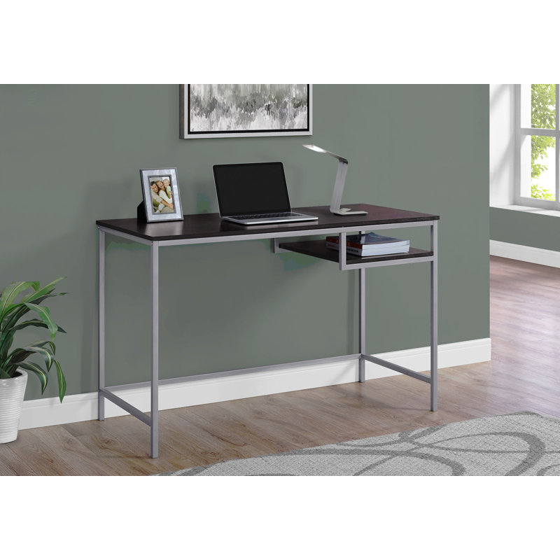 Bureau d'ordinateur, bureau personnel, ordinateur portable, L 48 po, stratifié de travail, métal, contemporain, moderne