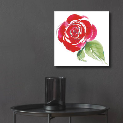 «Bold Roses», art mural en verre acrylique 3 po par Kristy