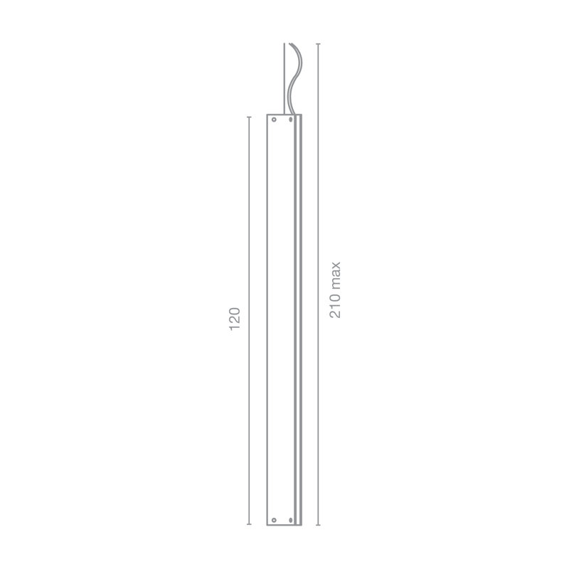 Wings 1 - Light White Geometric Pendant, 210 cm H x 12 cm W x 12 cm D