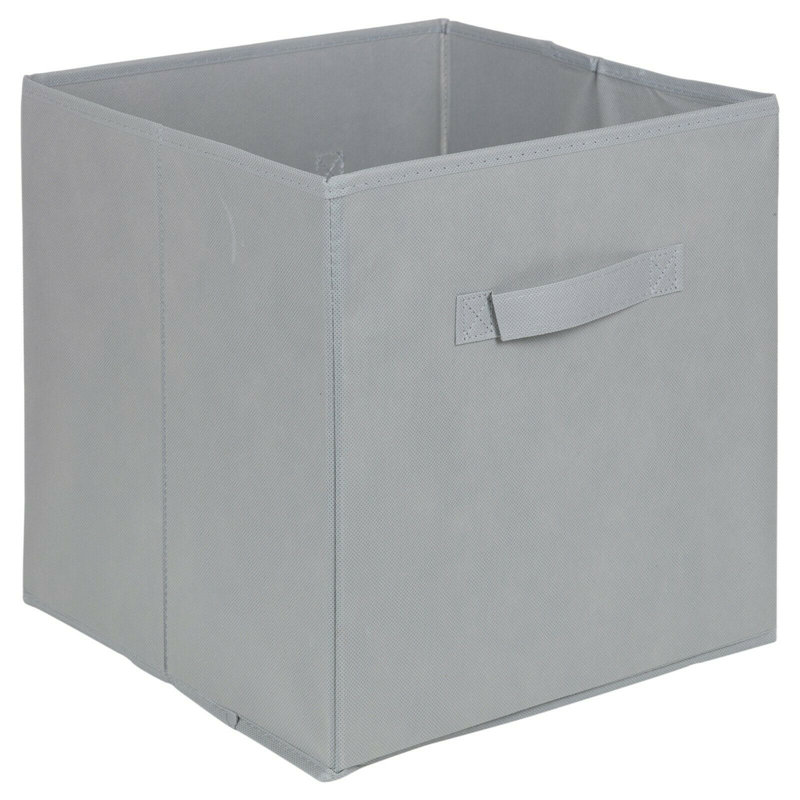 6 pcs Collapsible Fabric Storage Boxes, Grey