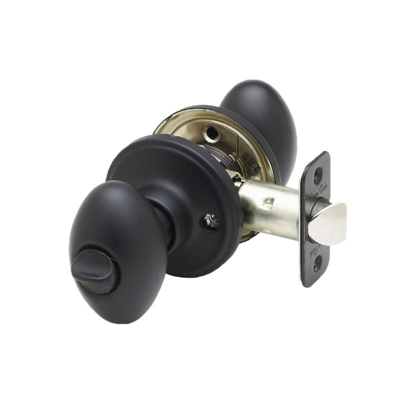 Bouton de porte d’intimité Egg, Noir