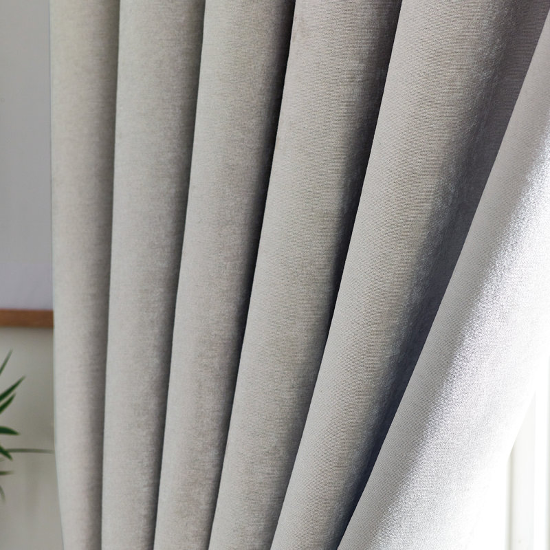 Eilfried Chenille Pencil Pleat Taped Top Curtains, 168cm Width x 229cm Drop, Silver