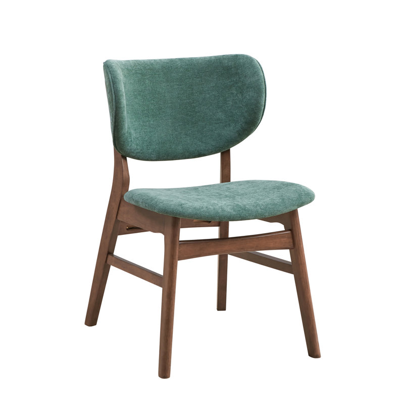 De 2 chaises d'appoint bleues pour la salle à manger - eau, égratignure, huile, style moderne Mid-Century, confortable, finition bois noyer 2 pièces