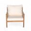 Méridienne d'extérieur moderne avec structure en bois massif et coussins en polyester confortables, parfaits pour la terrasse, le jardin ou le balcon