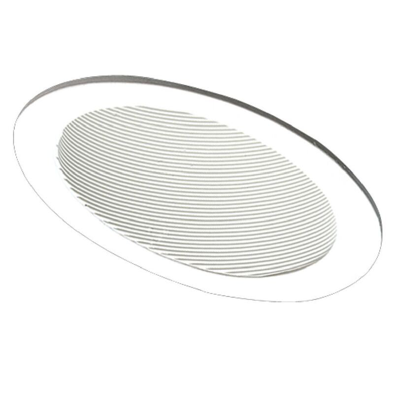 Garniture encastrée 6" à déflecteur de plafond pente, Blanc