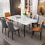 Annagh Stone Top Metal Base Dining Table-492564330-492560528