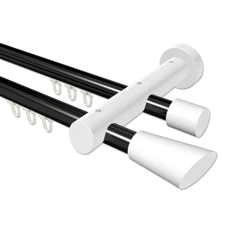 Burlington Adjustable Double Curtain Pole, 5cm H x 240cm W x 18cm D