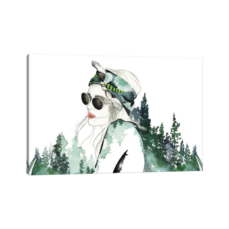 Summer Girl 1 Piece Wrapped Canvas Painting, 20.32cm H x 30.48cm W
