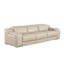 Canapé inclinable 103 po USB en cuir italien beige USB