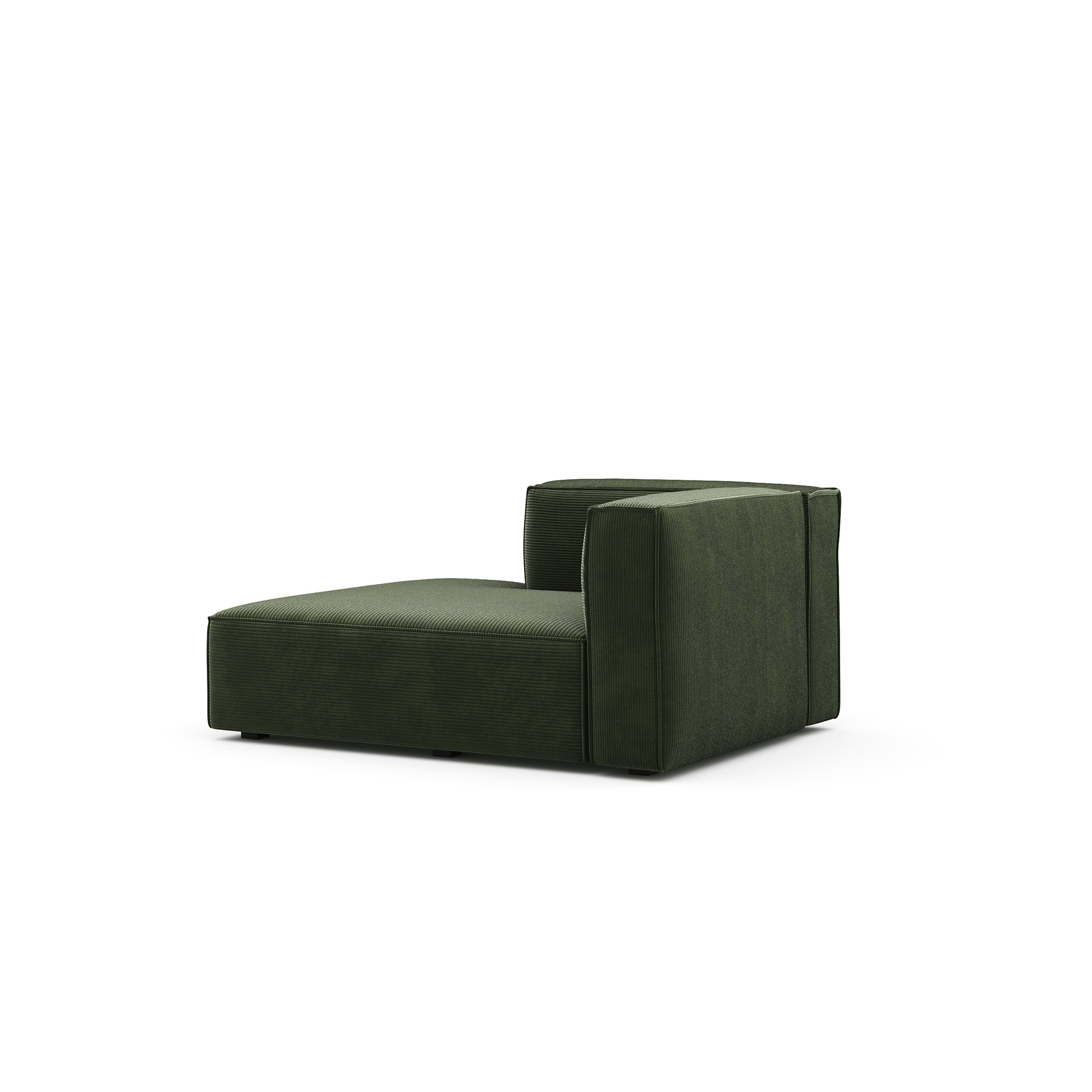 Shonnard Upholstered Chaise Lounge, Left Hand Facing, Olive Green Performance Corduroy