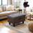 97" Wide Faux Leather Right Hand Facing Sofa & Chaise with Ottoman-70563934