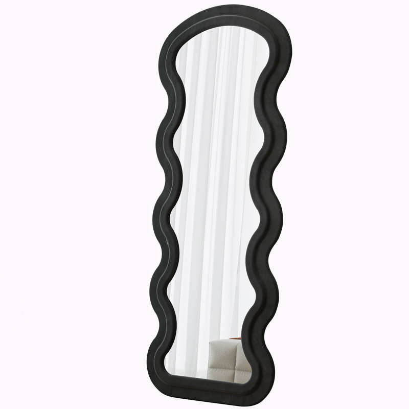 Full Length Wave Floor Mirror with Stand