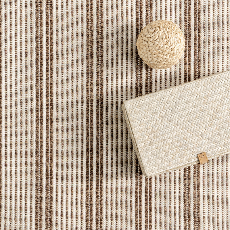  Tapis d'intérieur / extérieur à rayures Alary, Rectangle 6 pi x 9 pi