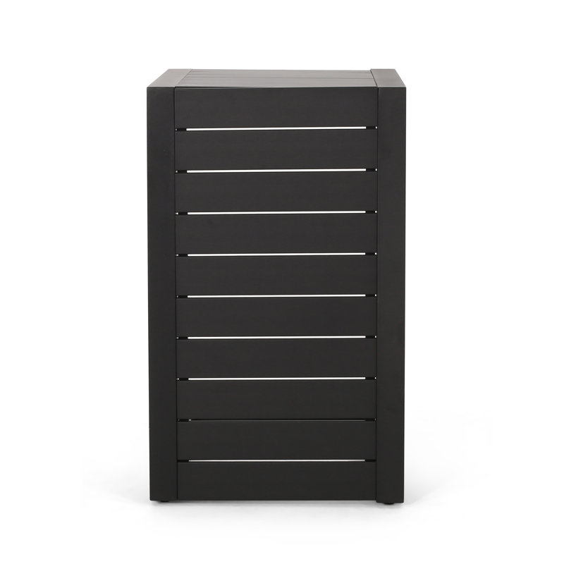 Table en forme de C gris, Noir