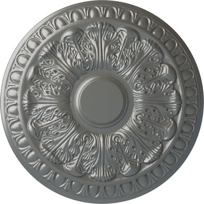 Médaillon de plafond Endurathane Chester, DO 15 3/4 po x P 1 7/8 po (convient aux auvents jusqu'à 2 1/4 po), fini de rêve de minuit peint à la main