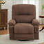 Fauteuils inclinables, pivotants à 360 ° pivotants simples avec coussin moelleux | Noyer brun | Fer + plastique-40990423