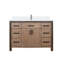 Ensemble de meuble-lavabo rustique en bois de grange l 48 po x P 22 po, comptoir en quartz blanc et robinet
