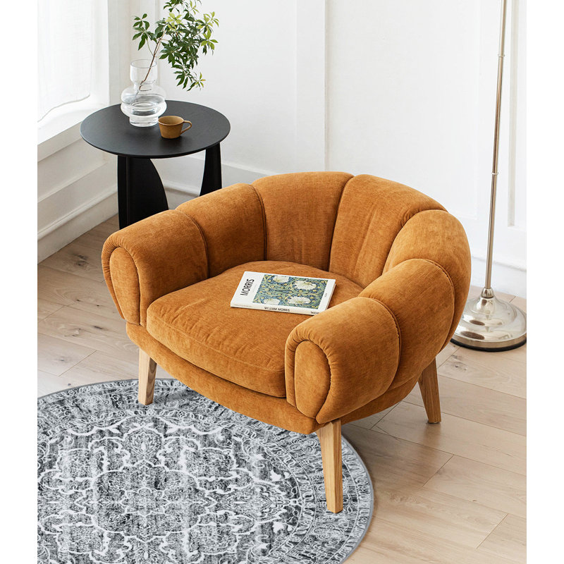 Round Carpet, Retro Style, Anti-Slip, 100% Polyester, Perfect For Various Areas Such As Bedrooms, Living Rooms, Studies