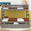 Lit superposé simple au-dessus d'un lit double avec lit gigogne Shauna Kids-1470910832