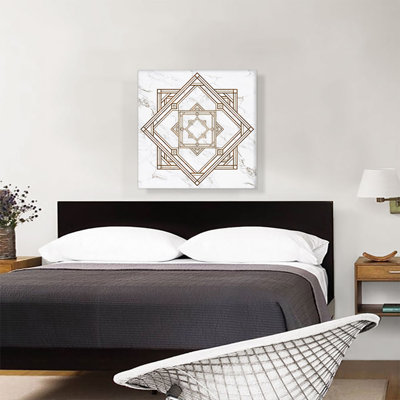 «Brown Lines on White» - impression sur toile tendue