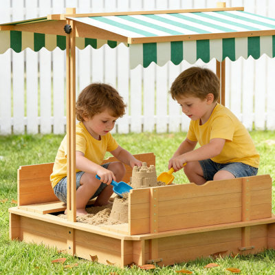 Kids Outdoor Sand Box,Wooden Sandbox